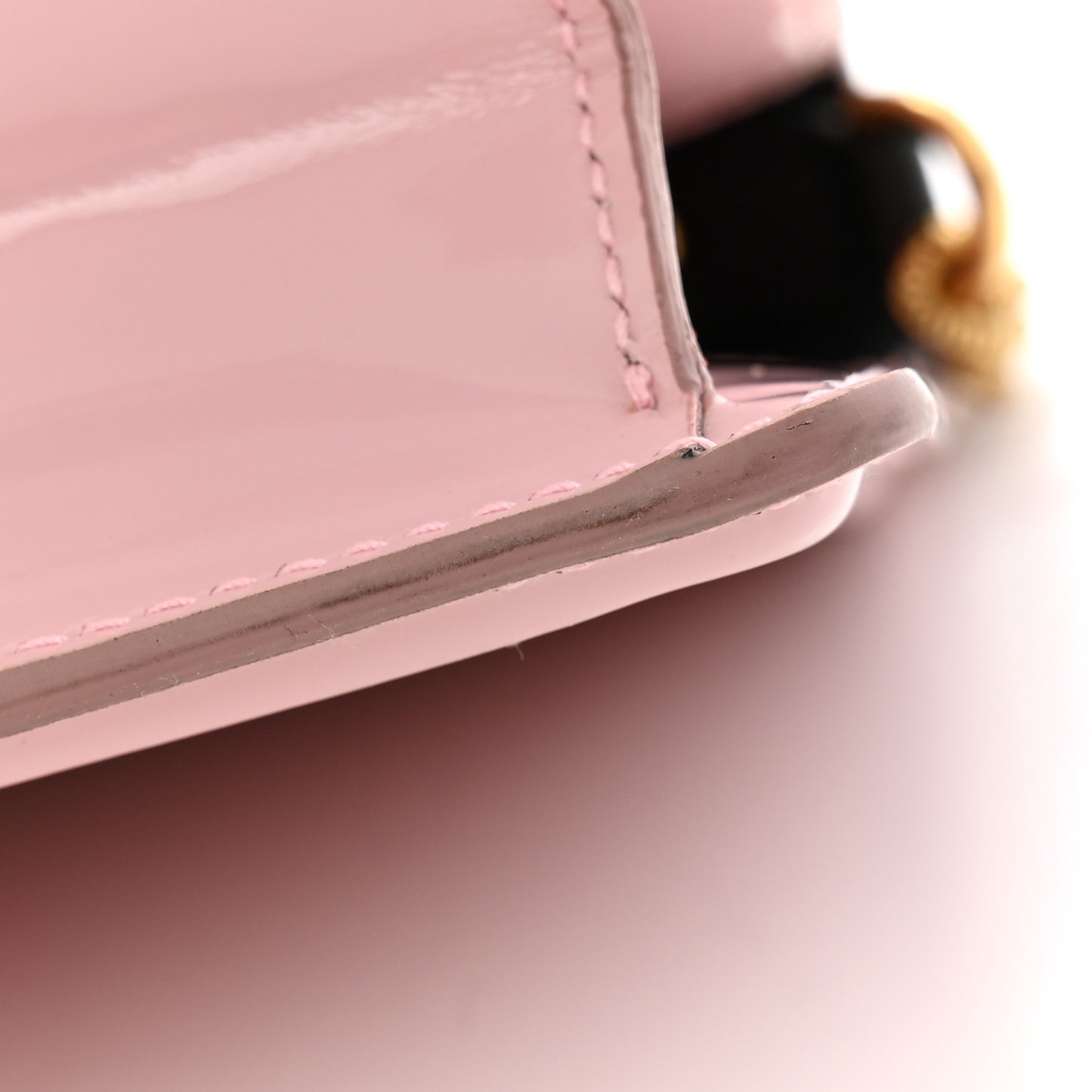 Patent Small Devotion Envelope Top Handle Bag Pink