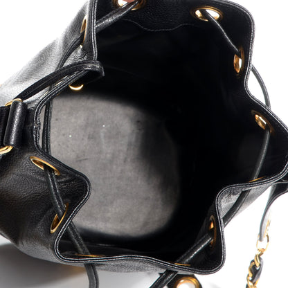 Chanel Caviar CC Drawstring Shoulder Bag Black 5 of 8