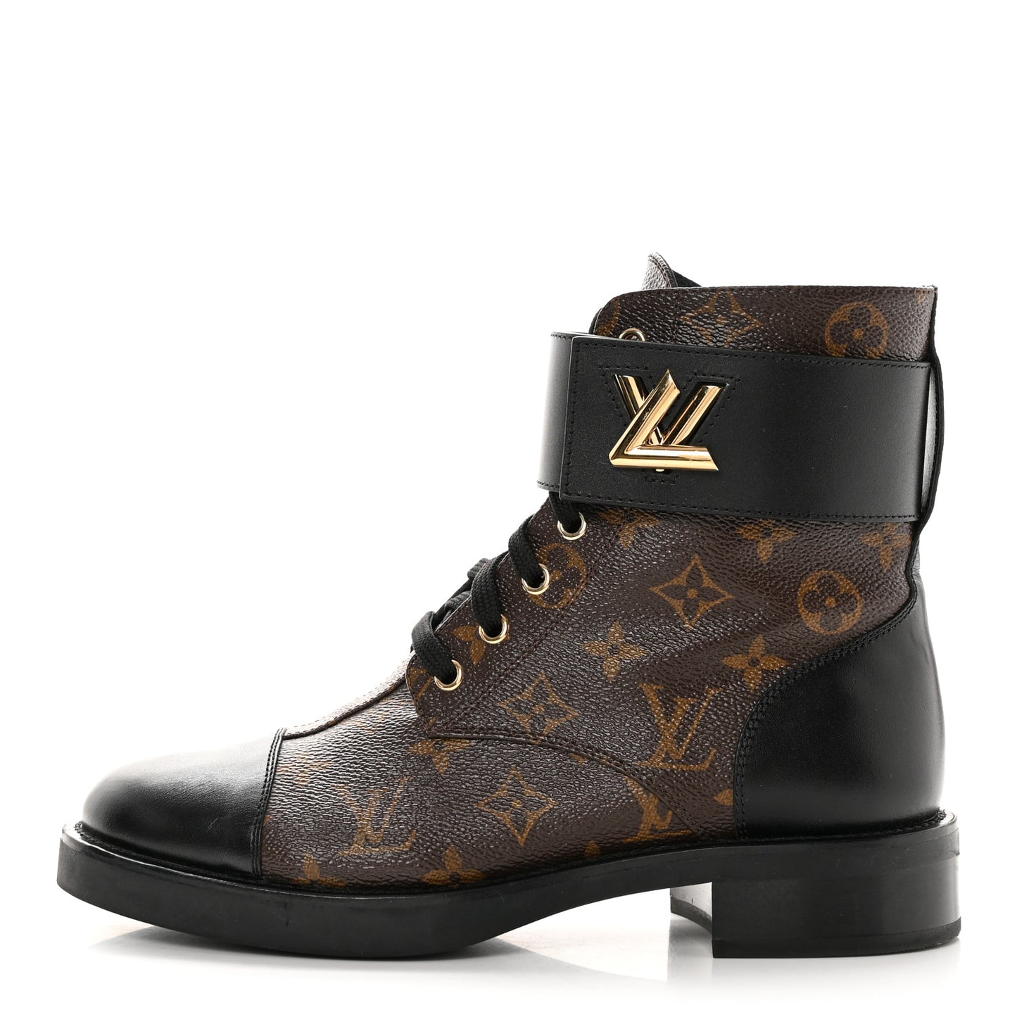 Calfskin Monogram Wonderland Flat Ranger Boots 39 Black