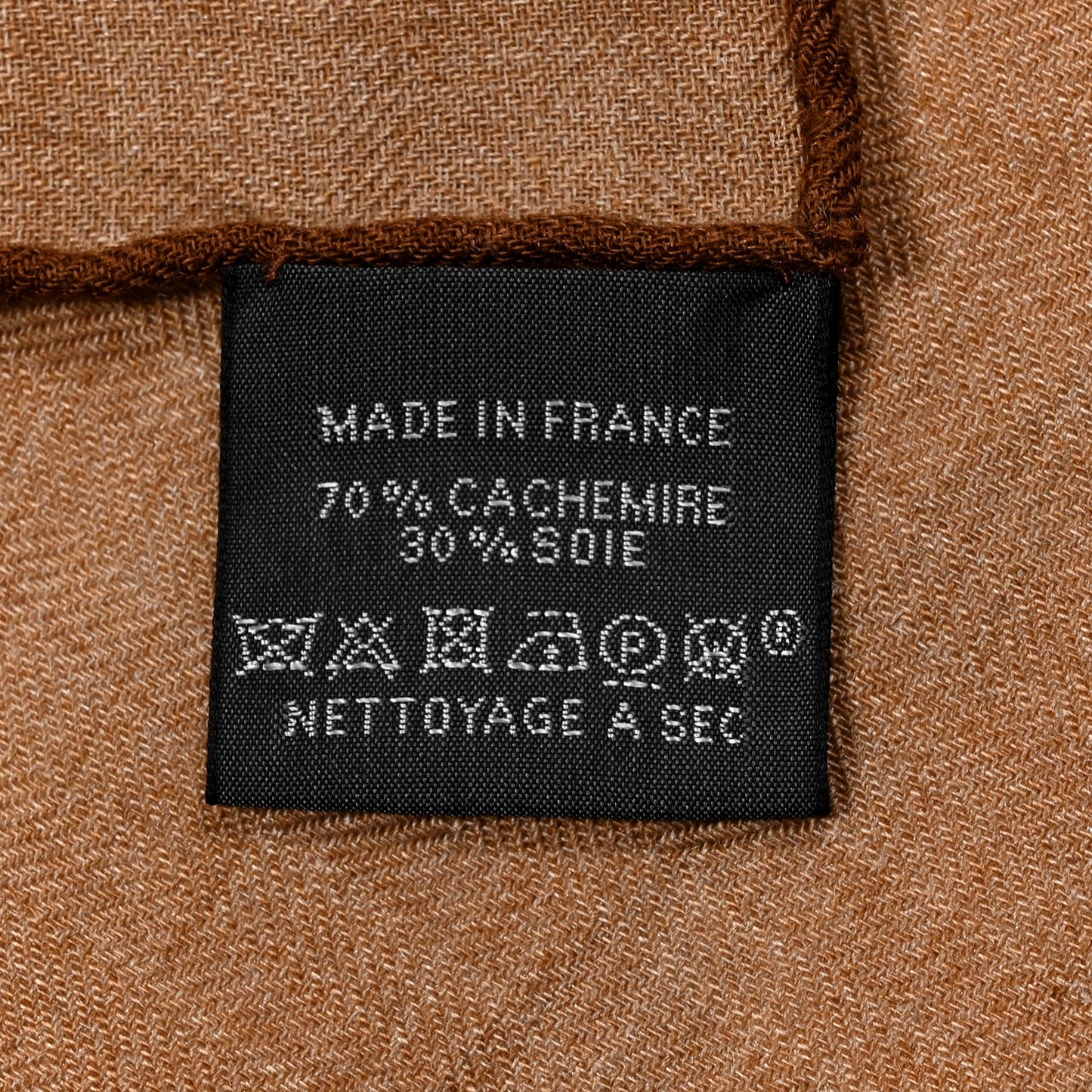 Cashmere Silk Les Ailes De Pegase Scarf 100 Caramel Black Creme