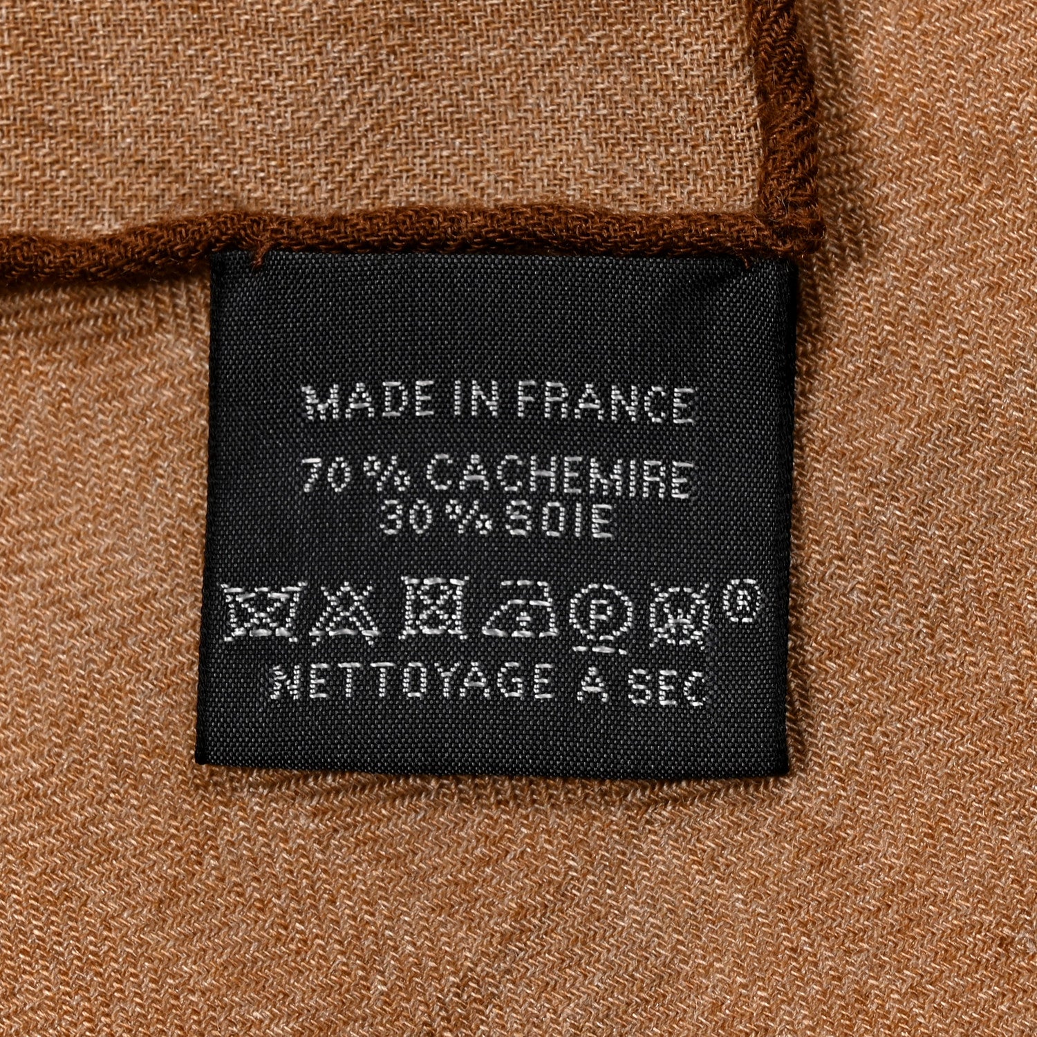Hermes Cashmere Silk Les Ailes De Pegase Scarf 100 Caramel Black Creme 3 of 4