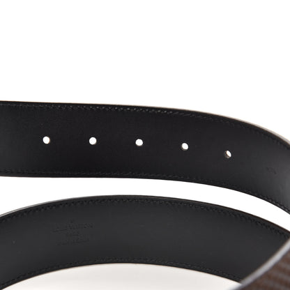 Louis Vuitton Suede Calfskin Mini Damier 40mm LV Initiales Belt 100 40 Moka 3 of 6