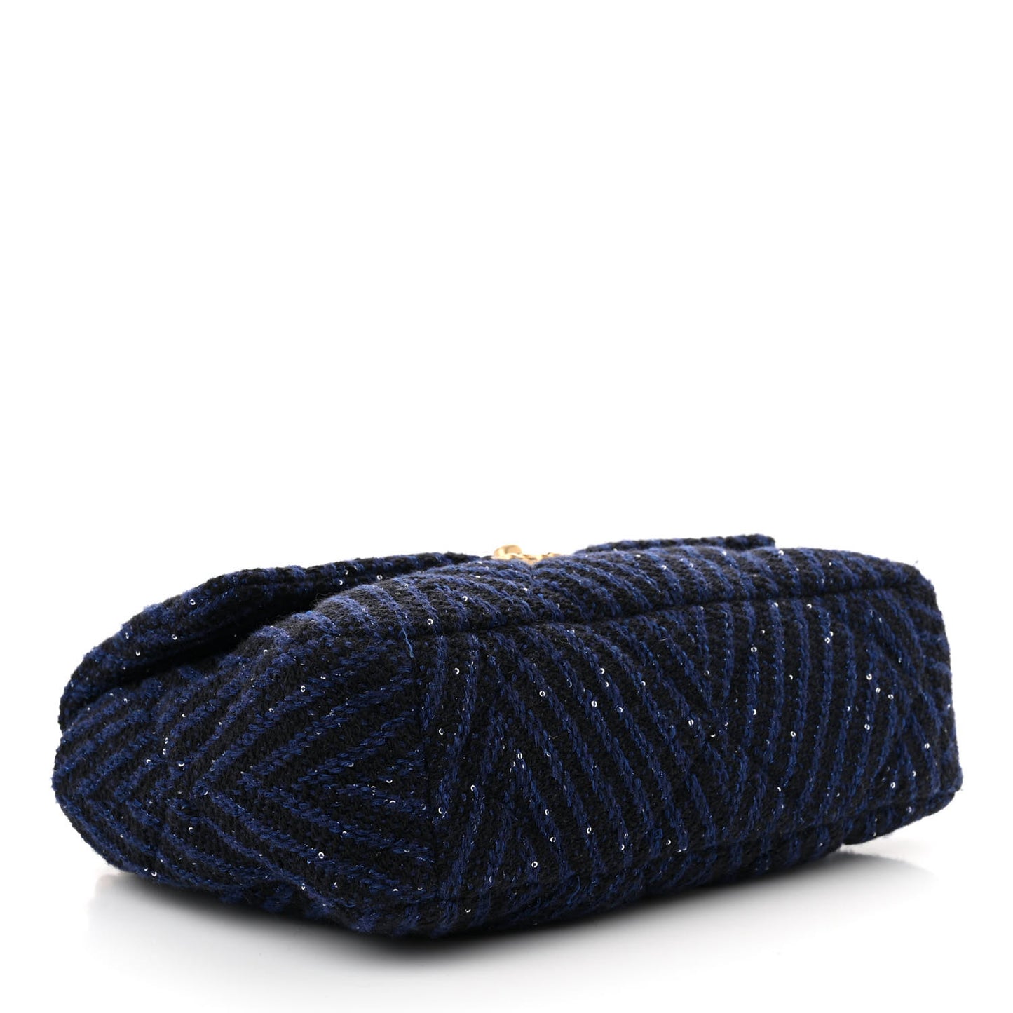 Tweed Sequin Quilted Large Chanel 19 Flap Blue Multicolor