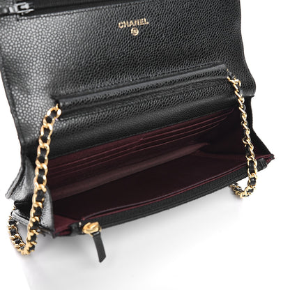 Chanel Caviar Quilted Wallet On Chain WOC Black 5 of 8