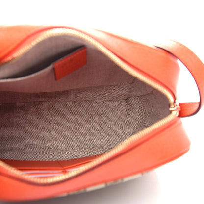 Gucci Monogram Dollar Calfskin Mini Bree Messenger Bag Beige Ebony Sun Orange 5 of 10