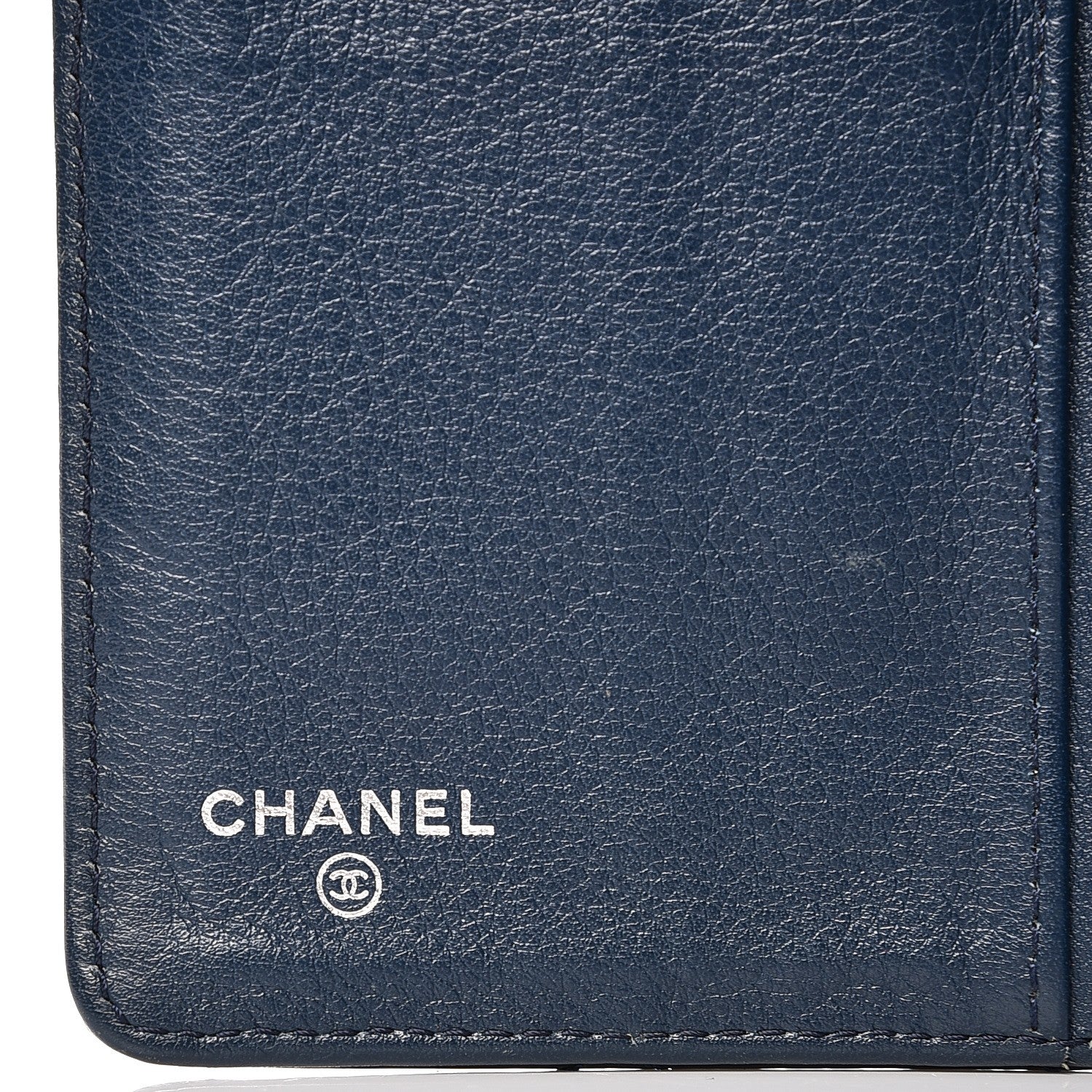 Chanel Patent Quilted Yen Wallet Dark Blue 6 of 14