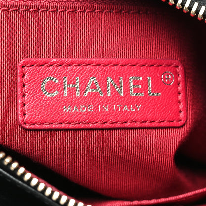 Chanel Aged Calfskin Quilted Small Gabrielle Logo Hobo Black 6 of 10