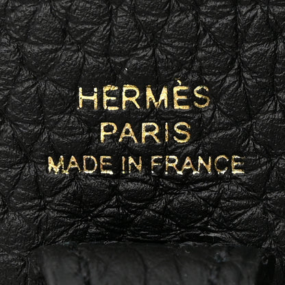 Hermes Taurillon Clemence Evelyne TPM Black 6 of 11