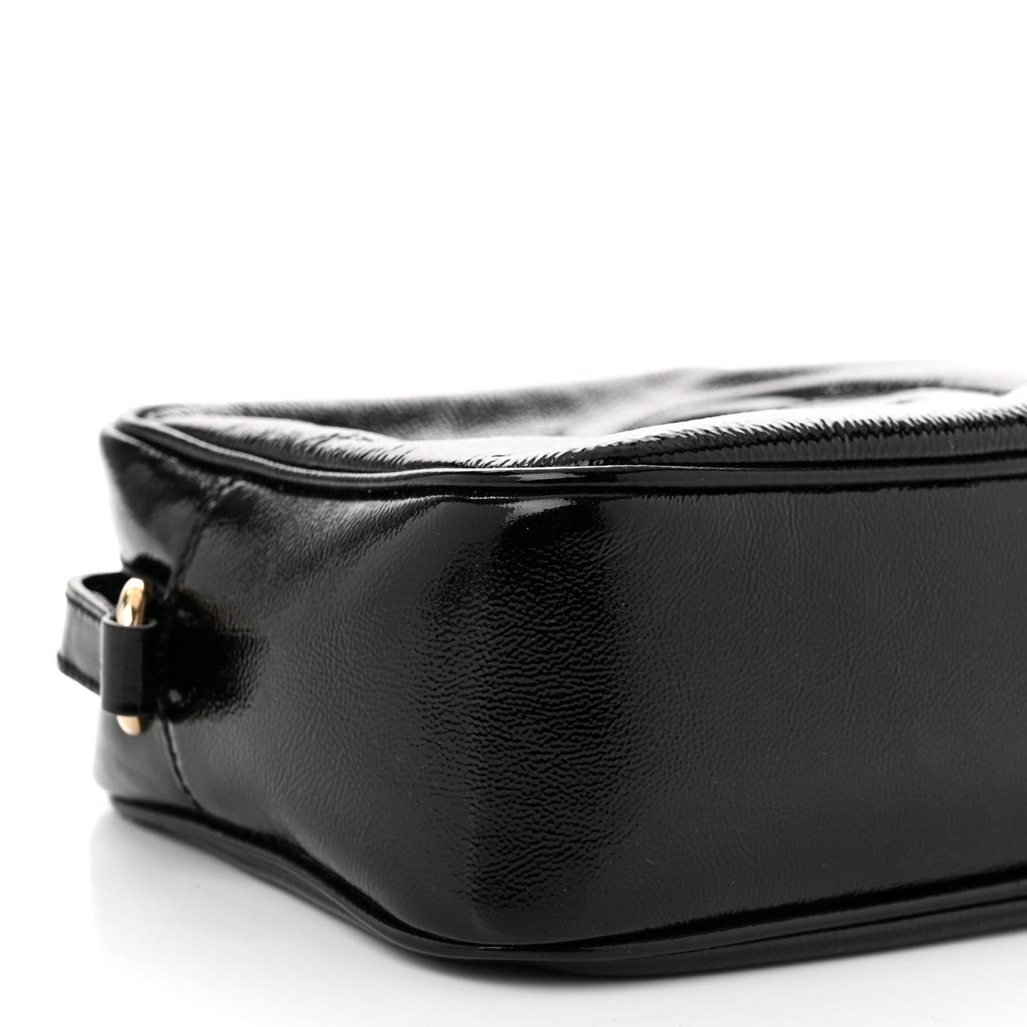 Soft Patent Small Soho Disco Bag Black