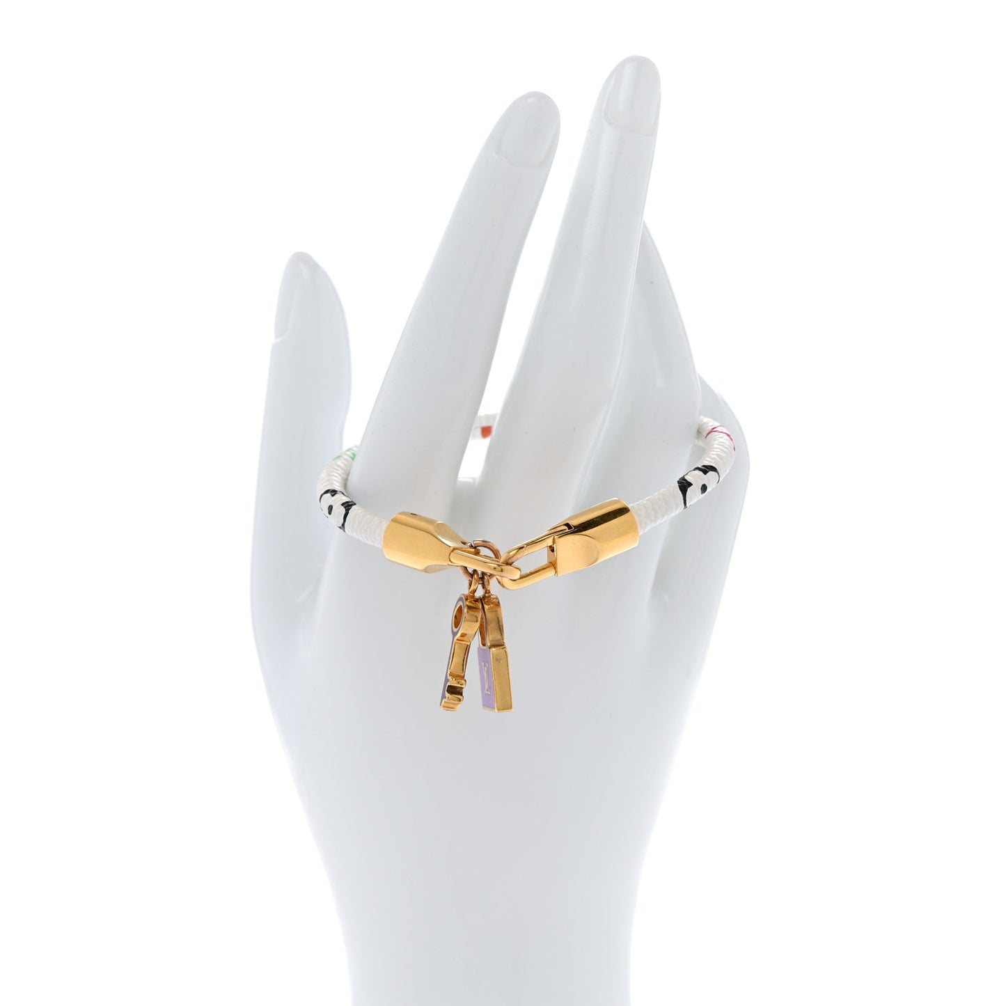 Monogram Multicolor Luck It Bracelet 19 White