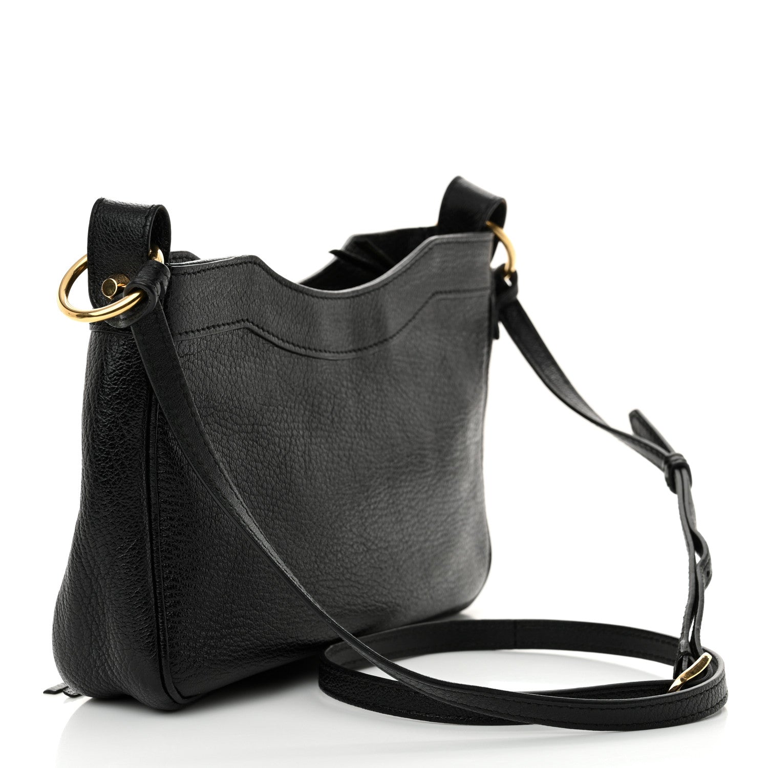 Balenciaga Chevre Gold Metallic Edge Hardware Hip Black 3 of 12