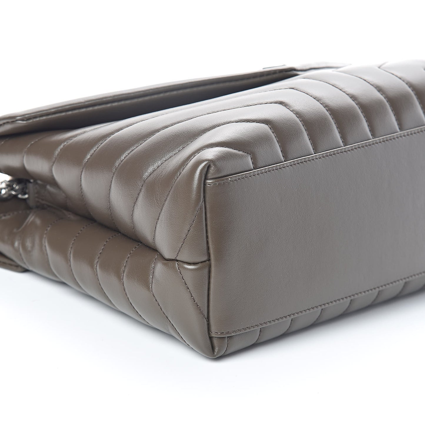 Calfskin Y Quilted Monogram Medium Loulou Chain Satchel Faggio