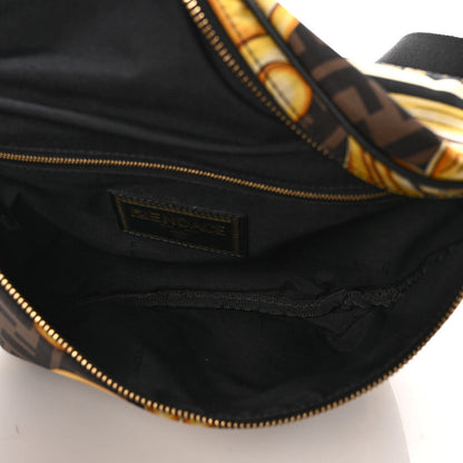 Fendi X VERSACE Nylon Cuoio Romano Fendace FF Baroque Belt Bag Black Gold 5 of 9