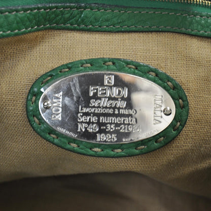Fendi Calfskin Romano Selleria Shopping Tote Emerald Green 7 of 11