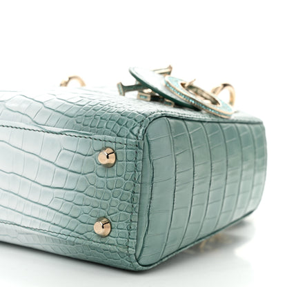 Christian Dior Alligator Gradient Swarovski Crystal Mini Lady Dior Blue 10 of 10