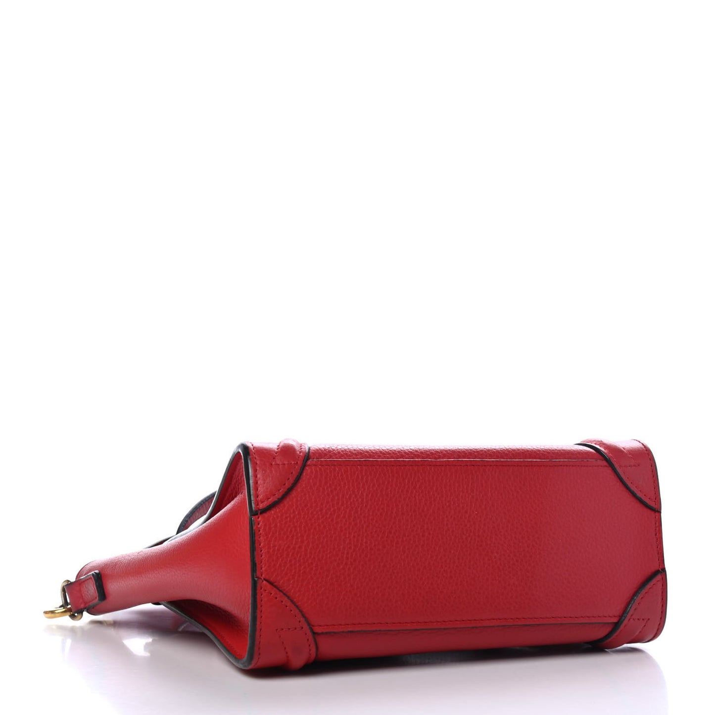 Drummed Calfskin Nano Luggage Red