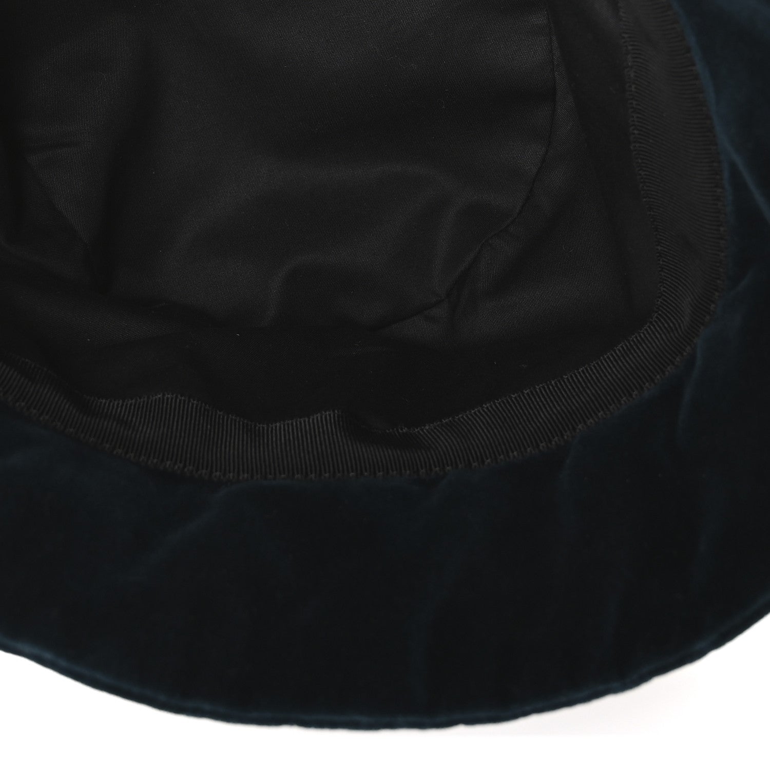 Prada Velvet Triangle Womens Bucket Hat L Petrolio 7 of 10
