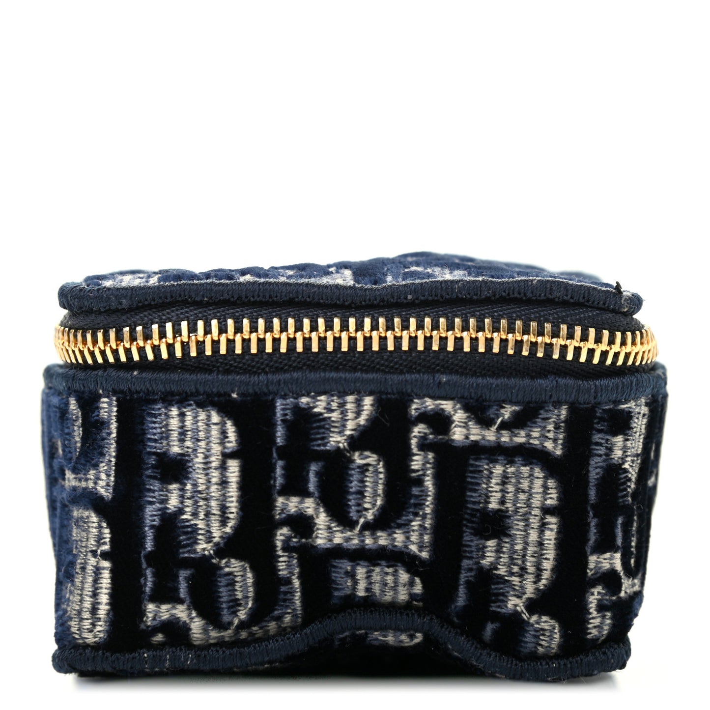 Velvet Oblique Square Pouch Blue