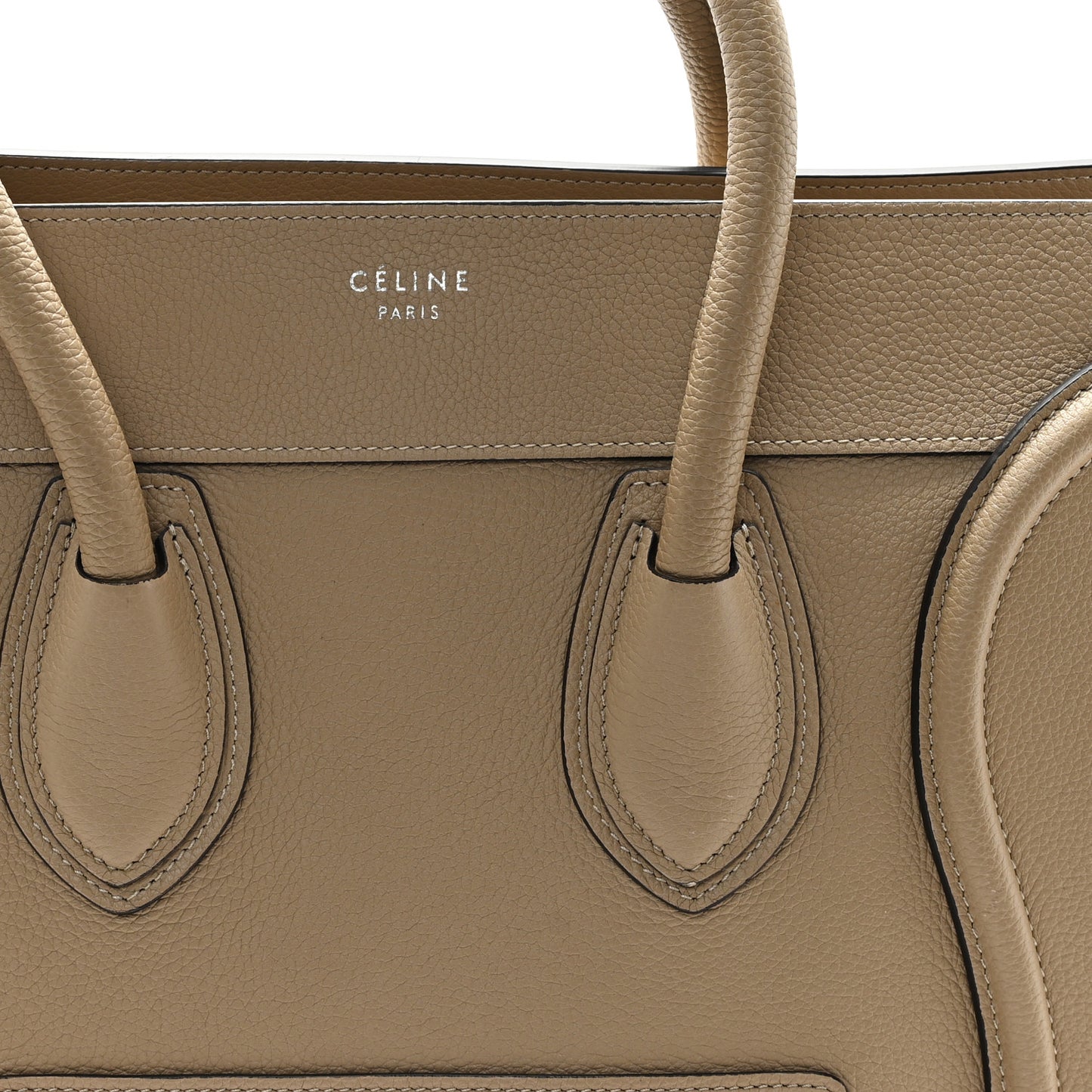 Drummed Calfskin Mini Luggage Dune