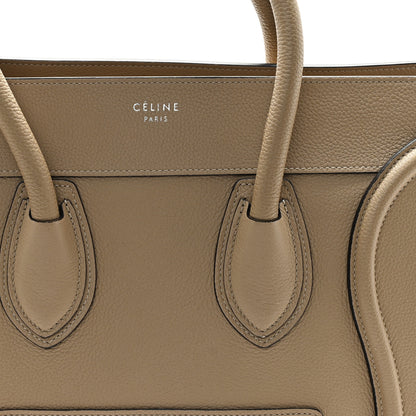 Celine Drummed Calfskin Mini Luggage Dune 7 of 11