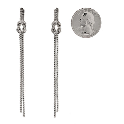 John Hardy Sterling Silver Love Knot Drop Earrings 2 of 4