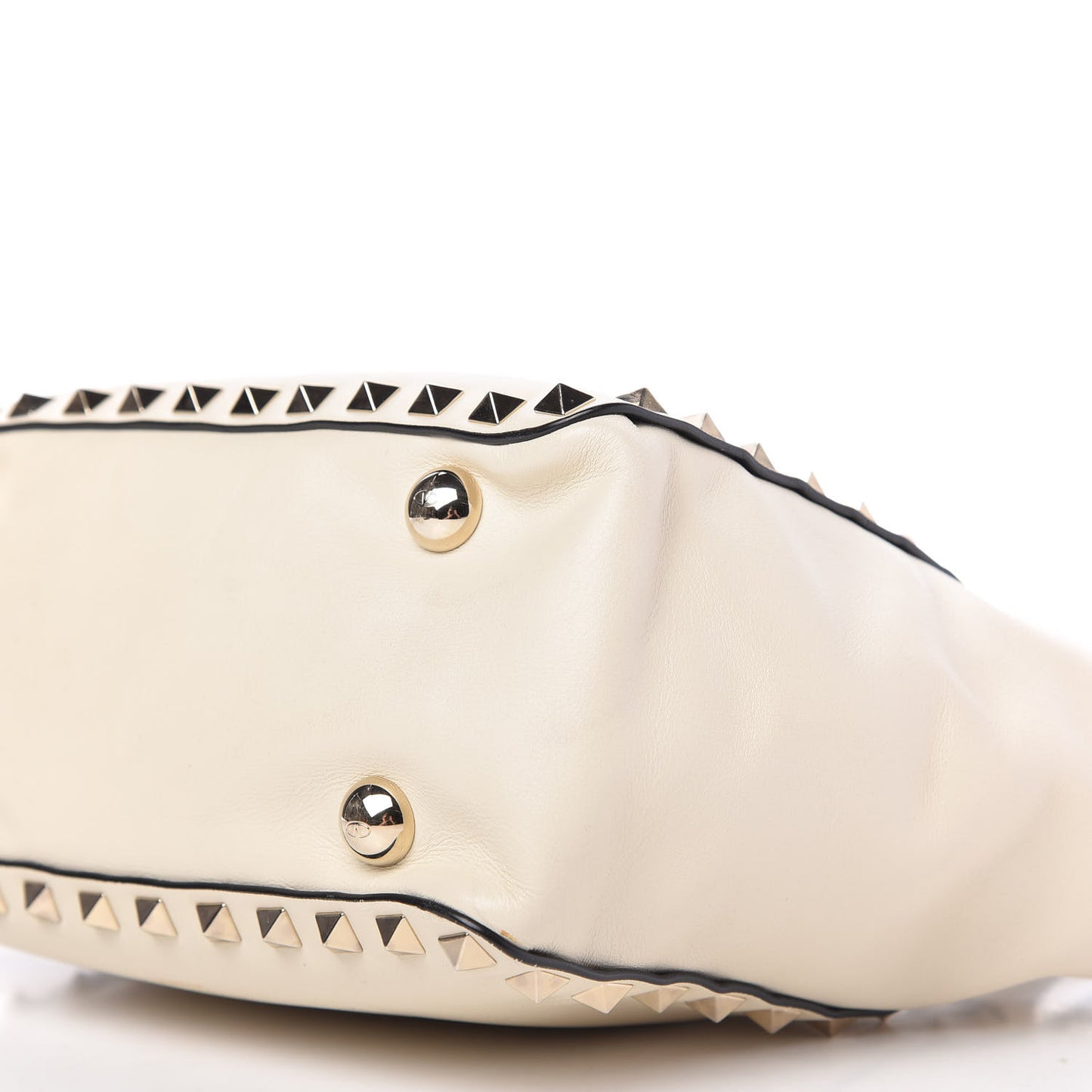 Vitello Mini Rockstud Tote Ivory