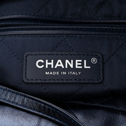 Chanel Metallic Calfskin Quilted Small Chanel 22 Navy Blue 7 of 12