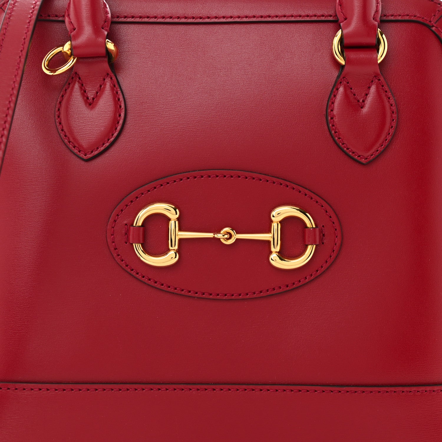 Gucci Boarded Plutone Calfskin Small Horsebit 1955 Top Handle Bag Red 8 of 11