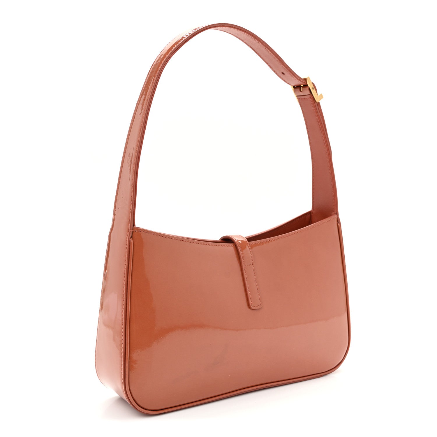 Saint Laurent Patent Le 5 A 7 Hobo Mild Rose 3 of 10