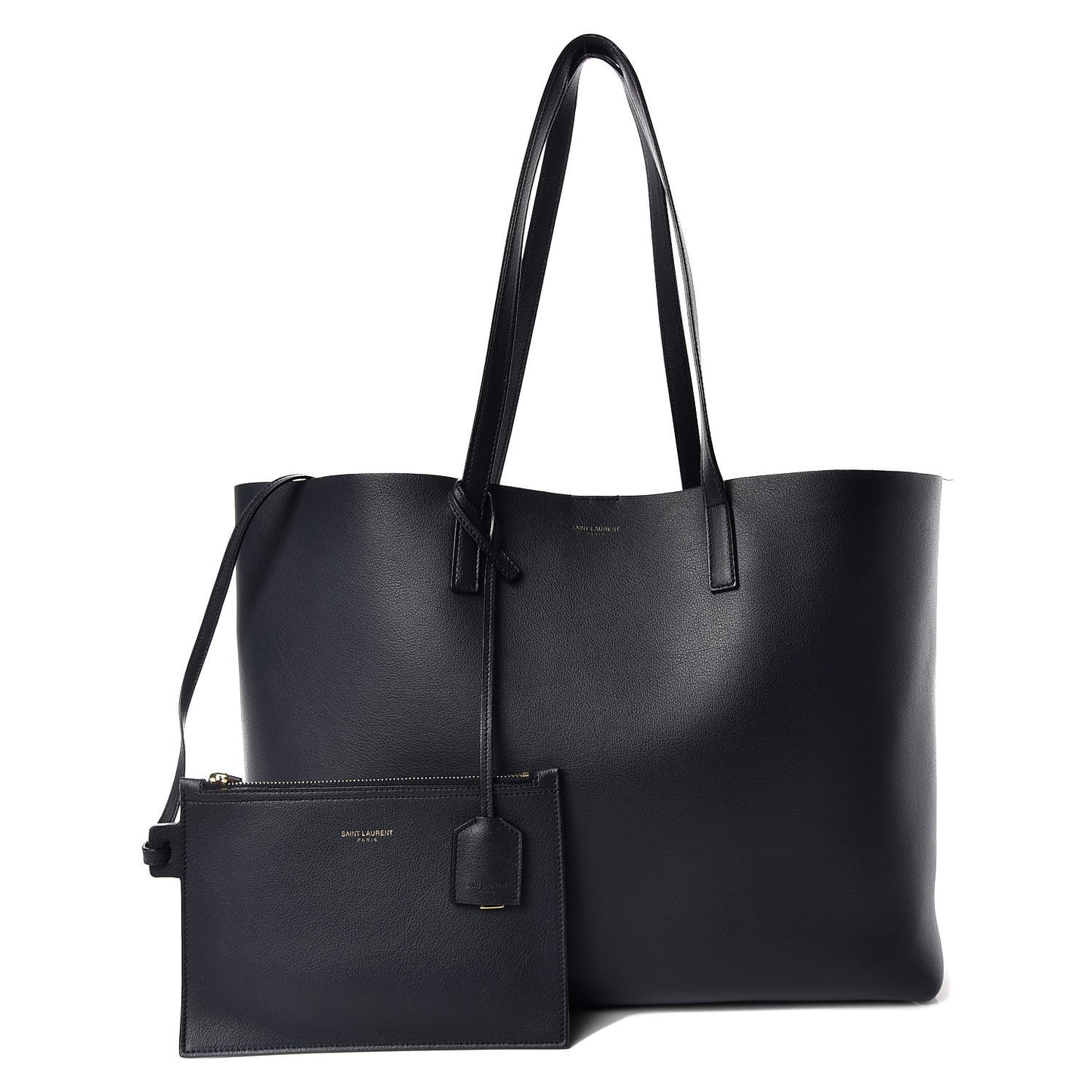 Calfskin Large Shopping Tote Deep Marine