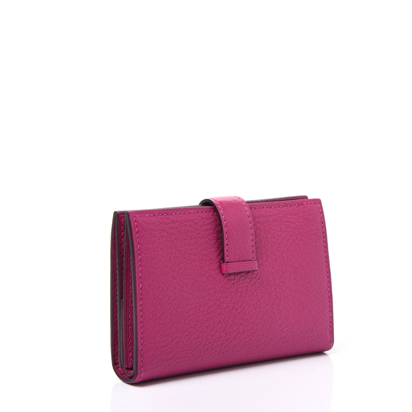Chevre Mysore Mini Bearn Wallet Rose Pourpre
