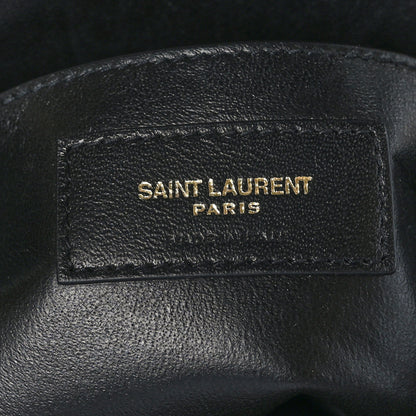 Saint Laurent Patent Calfskin Matelasse Monogram Medium Vicky Chain Bag Black 6 of 8