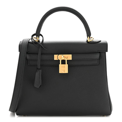 Hermes Togo Kelly Retourne 25 Black 1 of 11