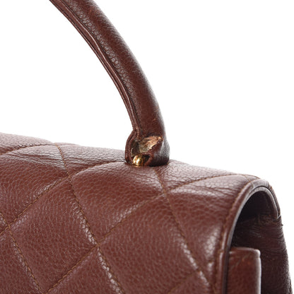 Chanel Caviar Quilted Jumbo Kelly Flap Brown 17 of 22