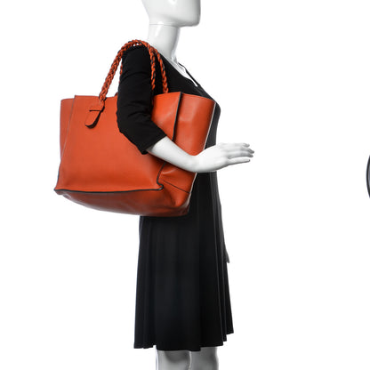 Valentino Garavani Grained Calfskin To Be Cool Tote Orange 2 of 7