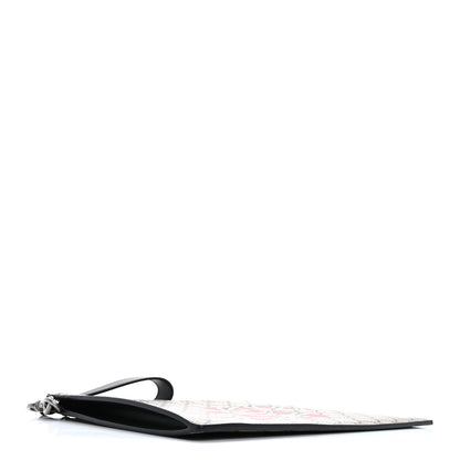 Gucci GG Supreme Monogram Kingsnake Zip Wristlet Pouch Beige Black 4 of 11