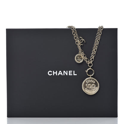 Chanel CC Medallion 100 Anniversary Chain Necklace Gold 7 of 7