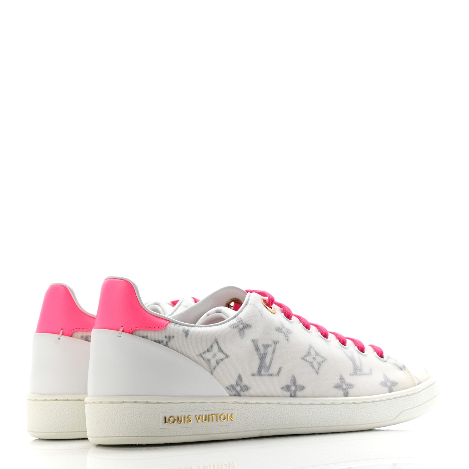 Louis Vuitton Technical Fabric Calfskin Monogram Frontrow Sneakers 38.5 Pink 4 of 8