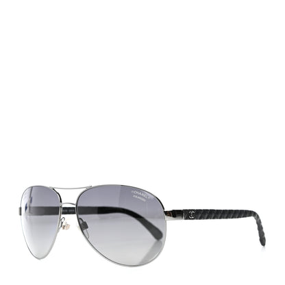 Chanel Aviator Polarized Sunglasses 4204-Q Black 1 of 8