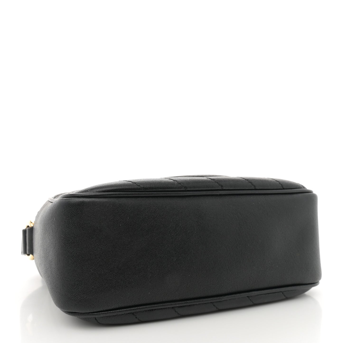 Sakai Be Green Calfskin Diagonal Stitched Small Blondie Shoulder Bag Black
