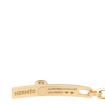 Hermes 18K Yellow Gold Diamond PM Kelly Chaine Bracelet ST 3 of 4