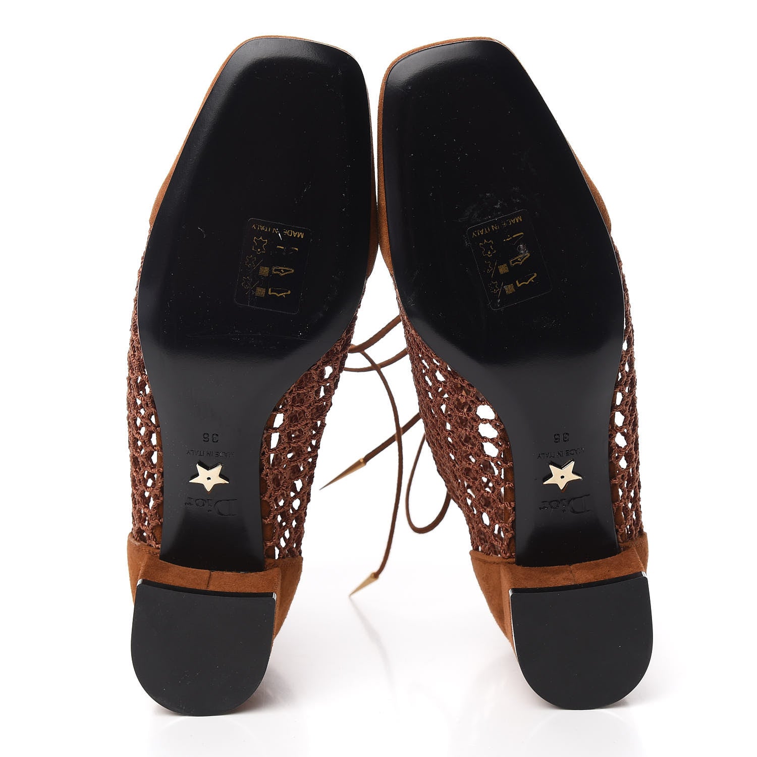 Christian Dior Suede Resille Naughtily-D 30mm Ankle Boots 36 Golden Brown 5 of 10