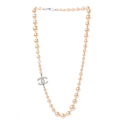 Chanel Pearl CC Short Necklace Silver 3 of 6