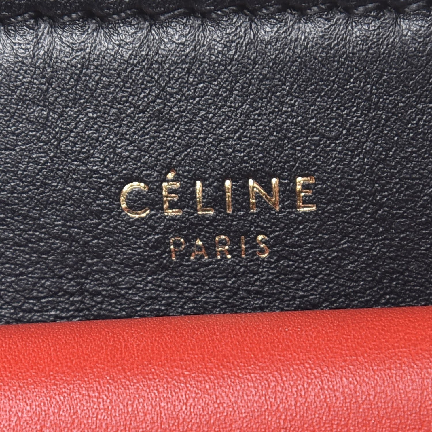 Celine Smooth Calfskin Pony Hair Medium Pocket Clutch On Chain Black 8 of 8