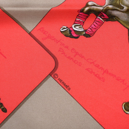 Hermes Silk Le Monde du Polo Scarf 90 8 of 9