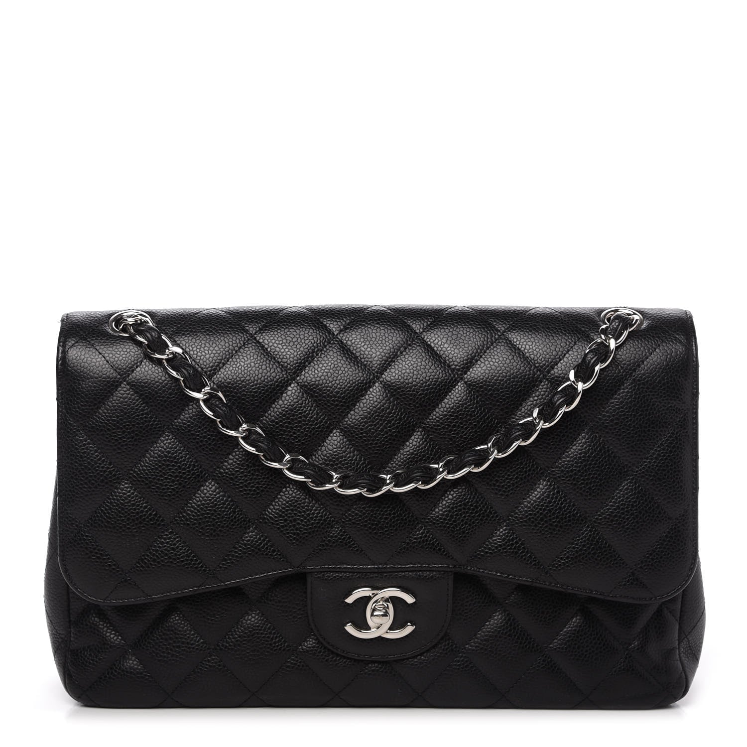Chanel Caviar Quilted Jumbo Double Flap Black 1 of 10