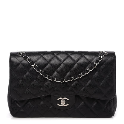 Chanel Caviar Quilted Jumbo Double Flap Black 1 of 10