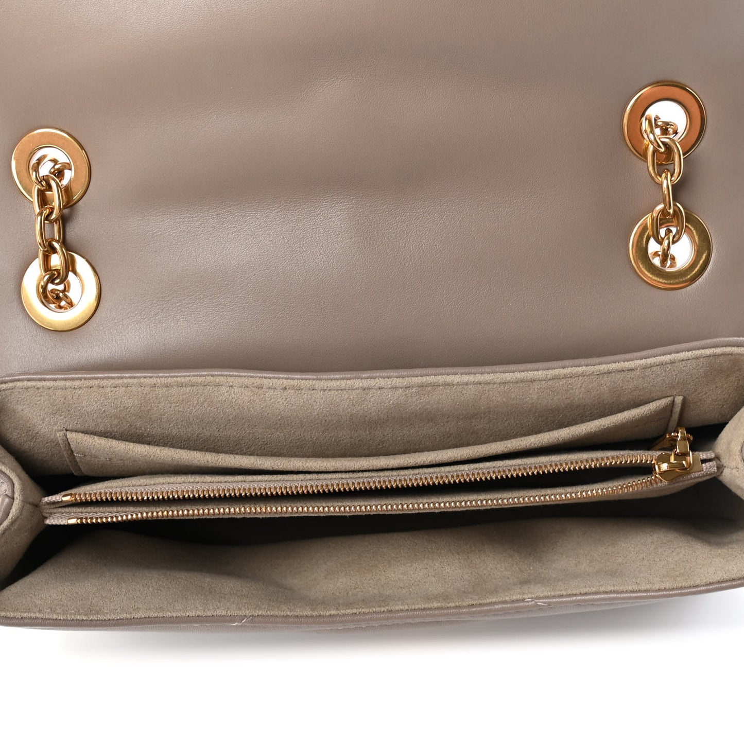 Calfskin LV New Wave Chain Bag Taupe