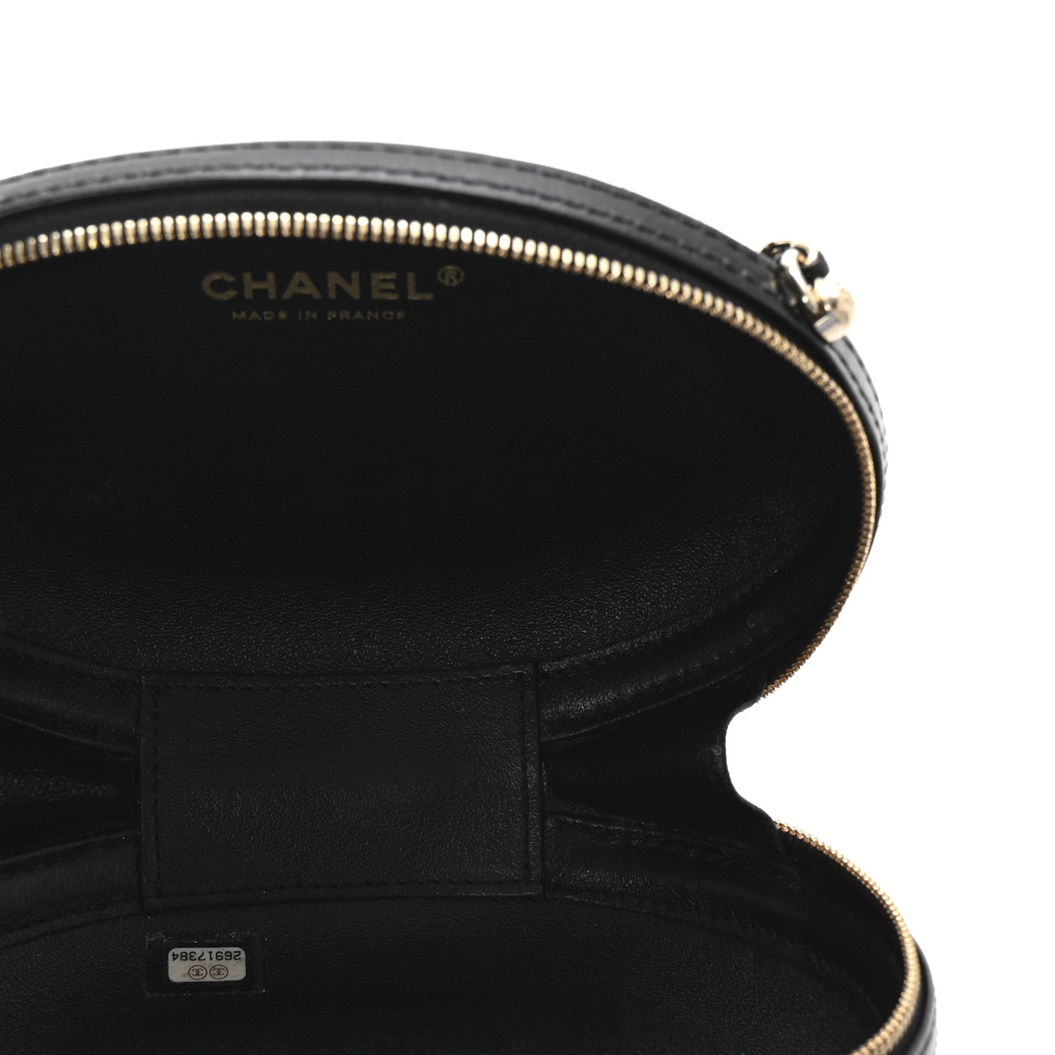 Chanel Calfskin Chevron Stitched Evening Bag Black 5 of 10