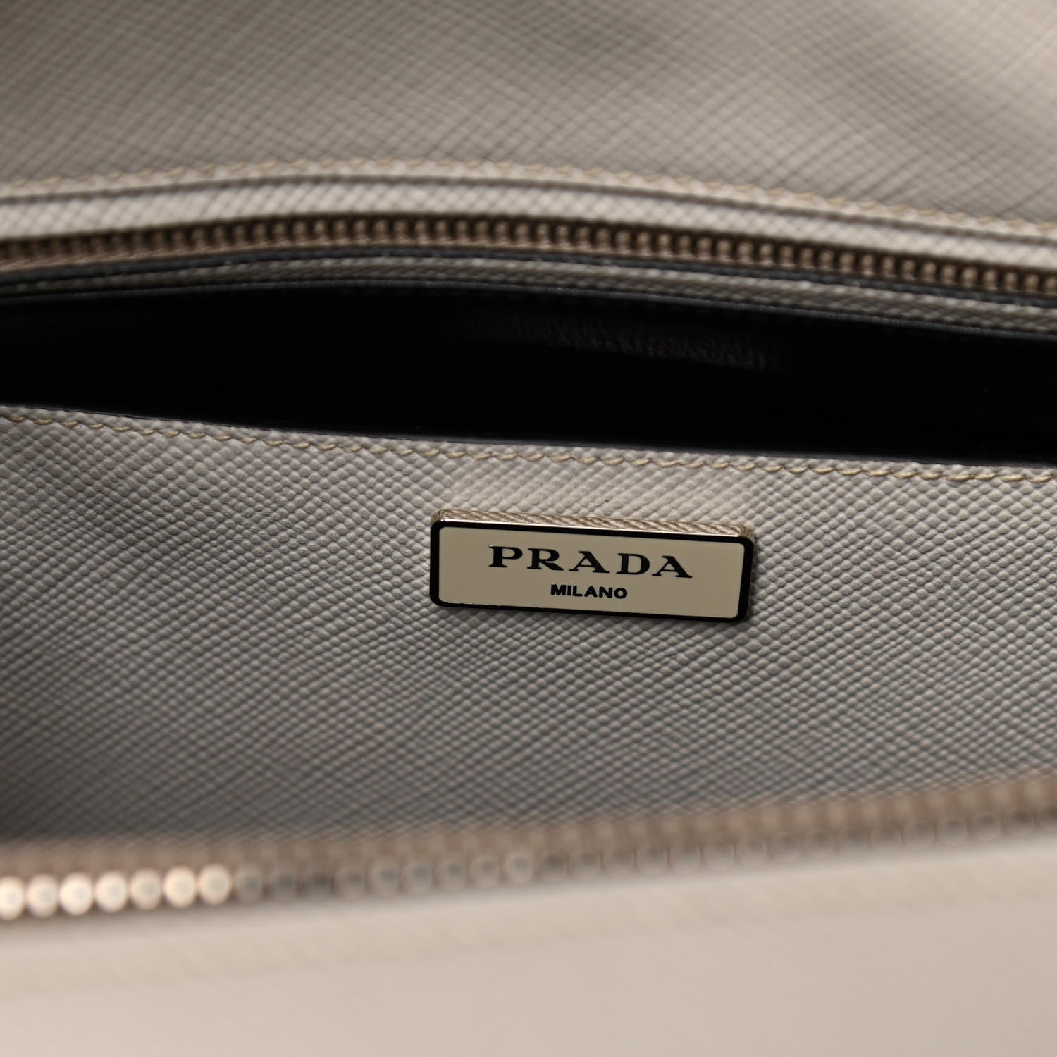 Prada Saffiano Cuir Twin Tote Talco 7 of 8
